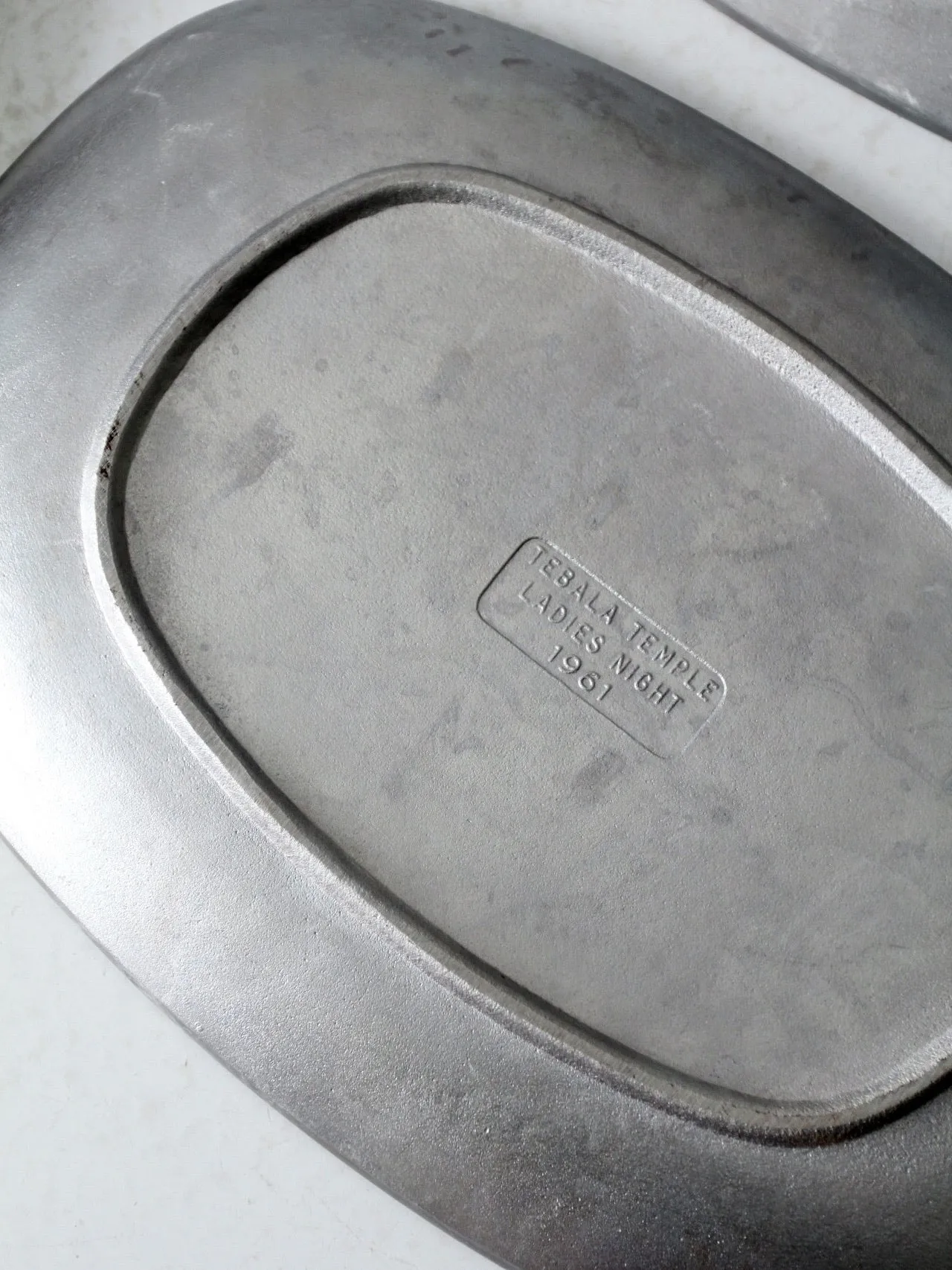 mid-century sizzler plate sets pair