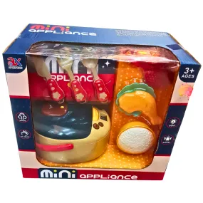 Mini Appliance Kitchen Play Set for Kids – Realistic Cooking Toy with Light & Sound – Ages 3 