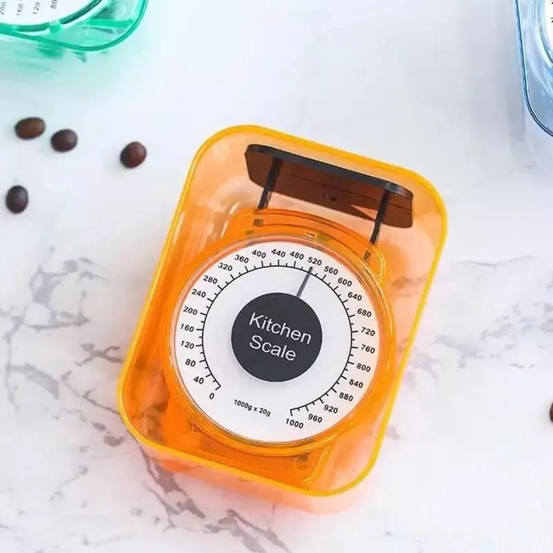 Mini Kitchen Scale With Tray Bowl, Measuring Weight Tool, Measure and Compass Mechanical Scales