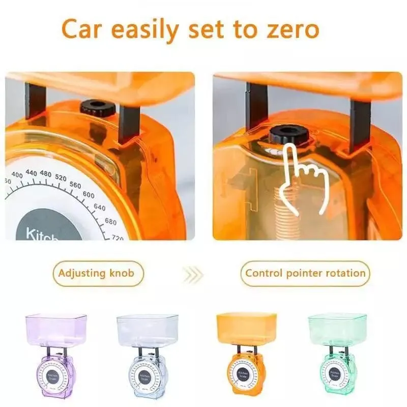 Mini Kitchen Scale With Tray Bowl, Measuring Weight Tool, Measure and Compass Mechanical Scales