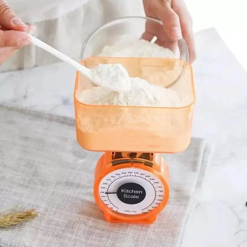 Mini Kitchen Scale With Tray Bowl, Measuring Weight Tool, Measure and Compass Mechanical Scales