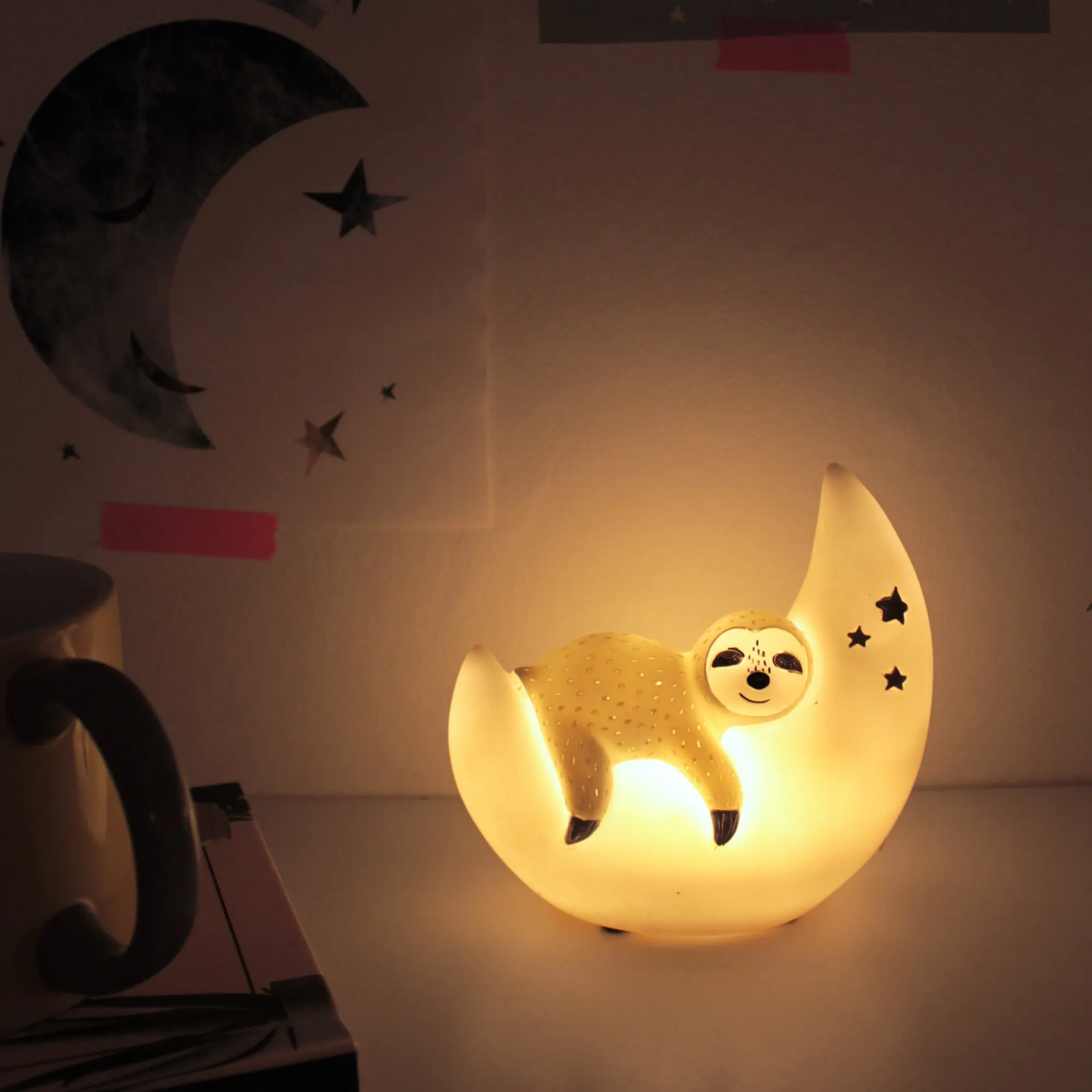 Mini Led Lamp Over The Moon Sloth