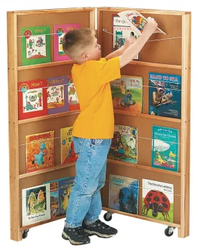 MOBILE LIBRARY BOOKCASE 2 SECTIONS