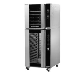 Moffat E32D5/P12M Turbofan Full Size Electric Digital Convection Oven with Steam Injection and 12 Tray Holding Cabinet / Proofer - 208V