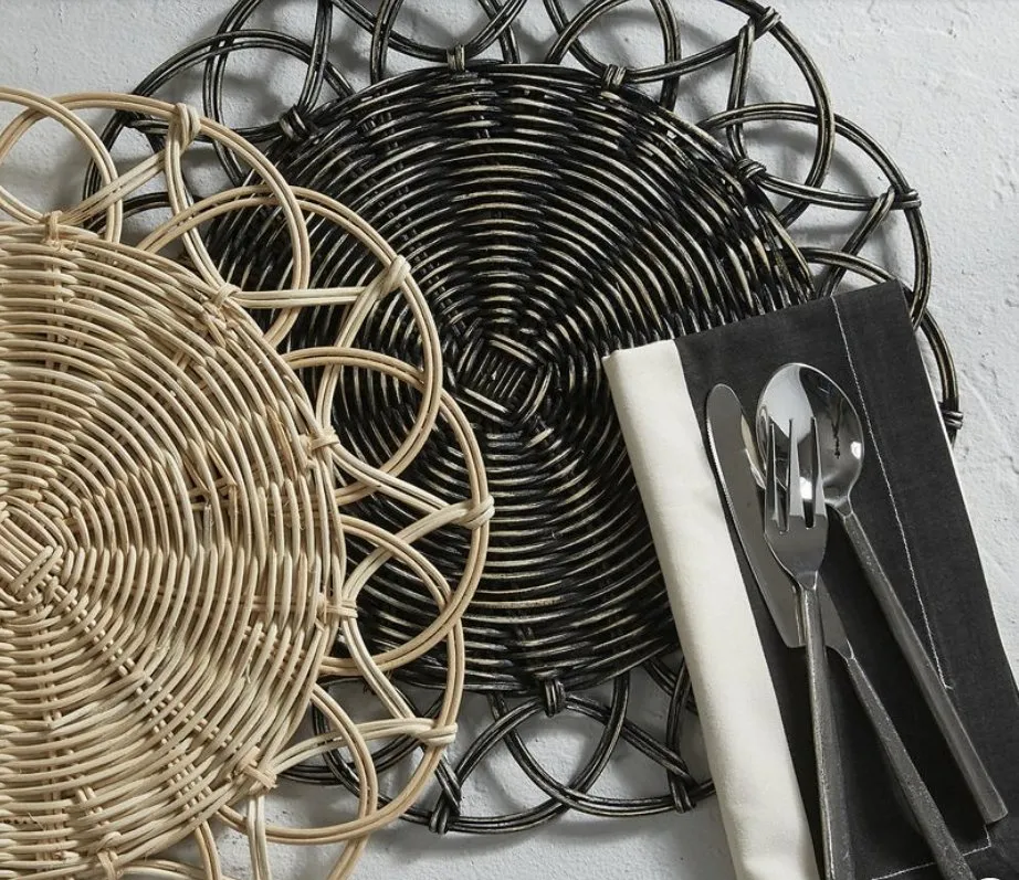 Mya Charger Plate Set - Black