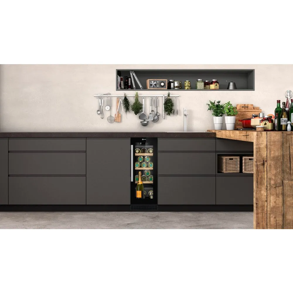 NEFF N70 KU9202HF0G Integrated 21-Bottle Wine Cooler,Black