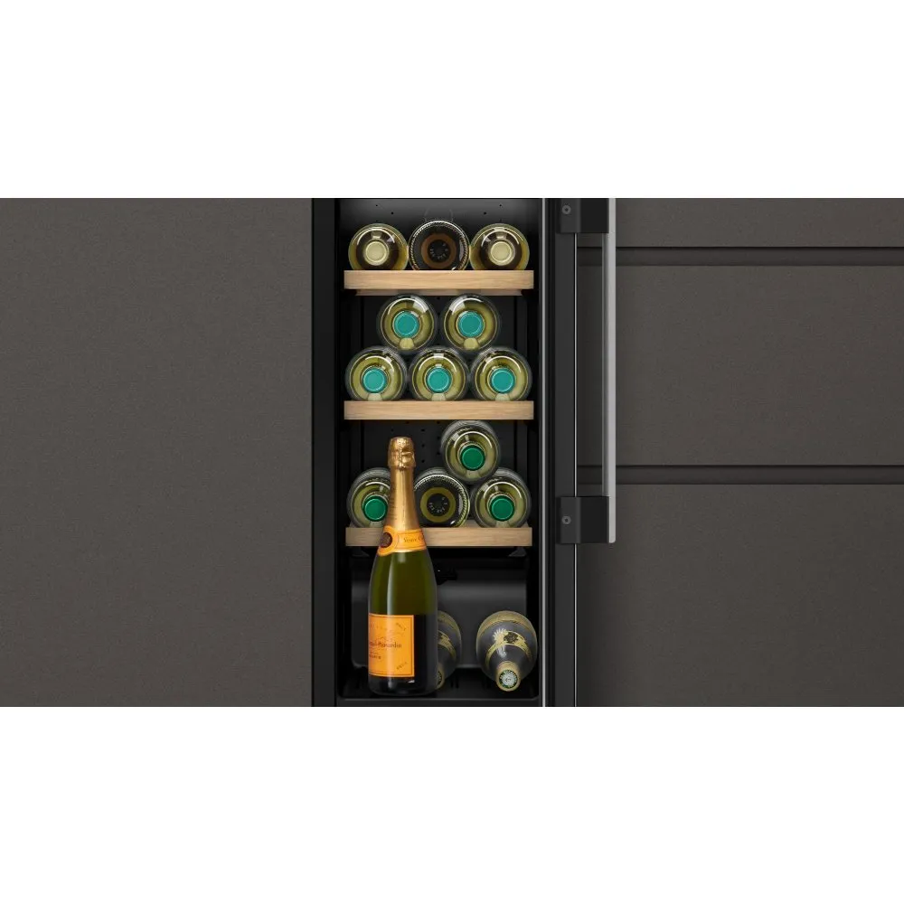 NEFF N70 KU9202HF0G Integrated 21-Bottle Wine Cooler,Black