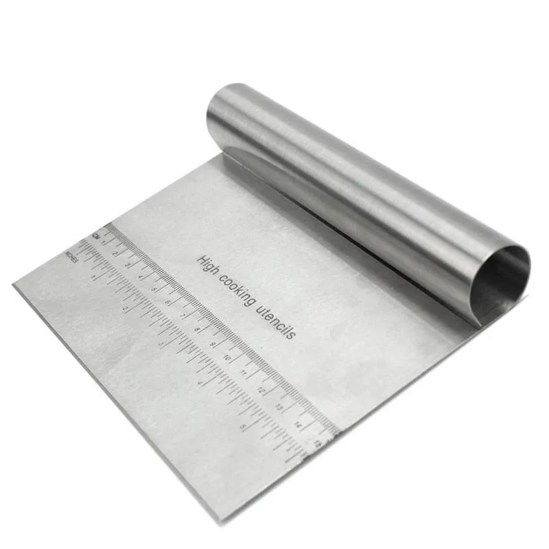 New Arrival graduated Kitchen Dough Cutter Scraper Dough Knife Divider Flour Pastry Cake Pizza Cutting Tools Stainless Steel