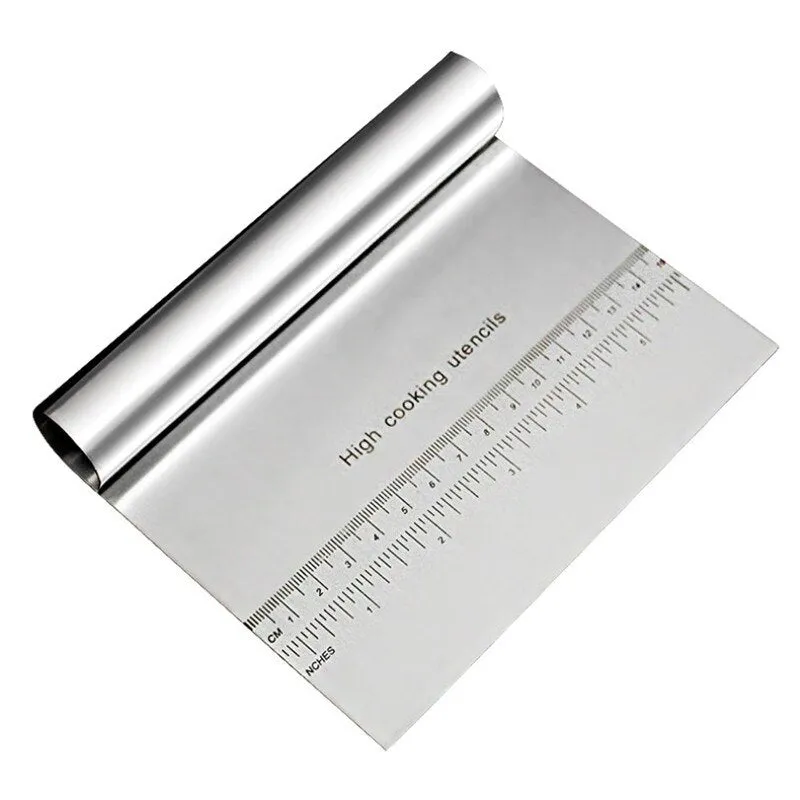 New Arrival graduated Kitchen Dough Cutter Scraper Dough Knife Divider Flour Pastry Cake Pizza Cutting Tools Stainless Steel