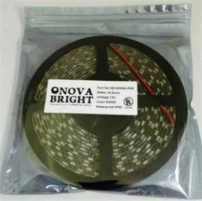 NovaBright 12V UL Approved Non Waterproof 5050SMD LED Strip Light Warm White 3000K IP20