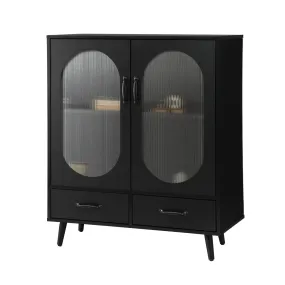 Oikiture Sideboard Buffet Bar Storage Cabinet Cupboard Hallway Console Table