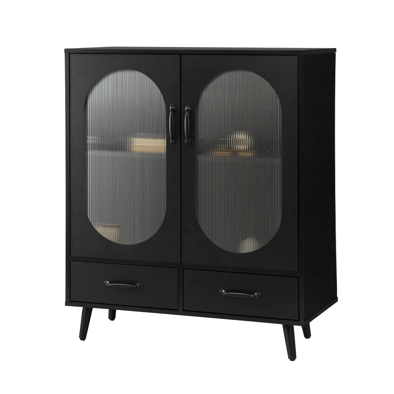 Oikiture Sideboard Buffet Bar Storage Cabinet Cupboard Hallway Console Table