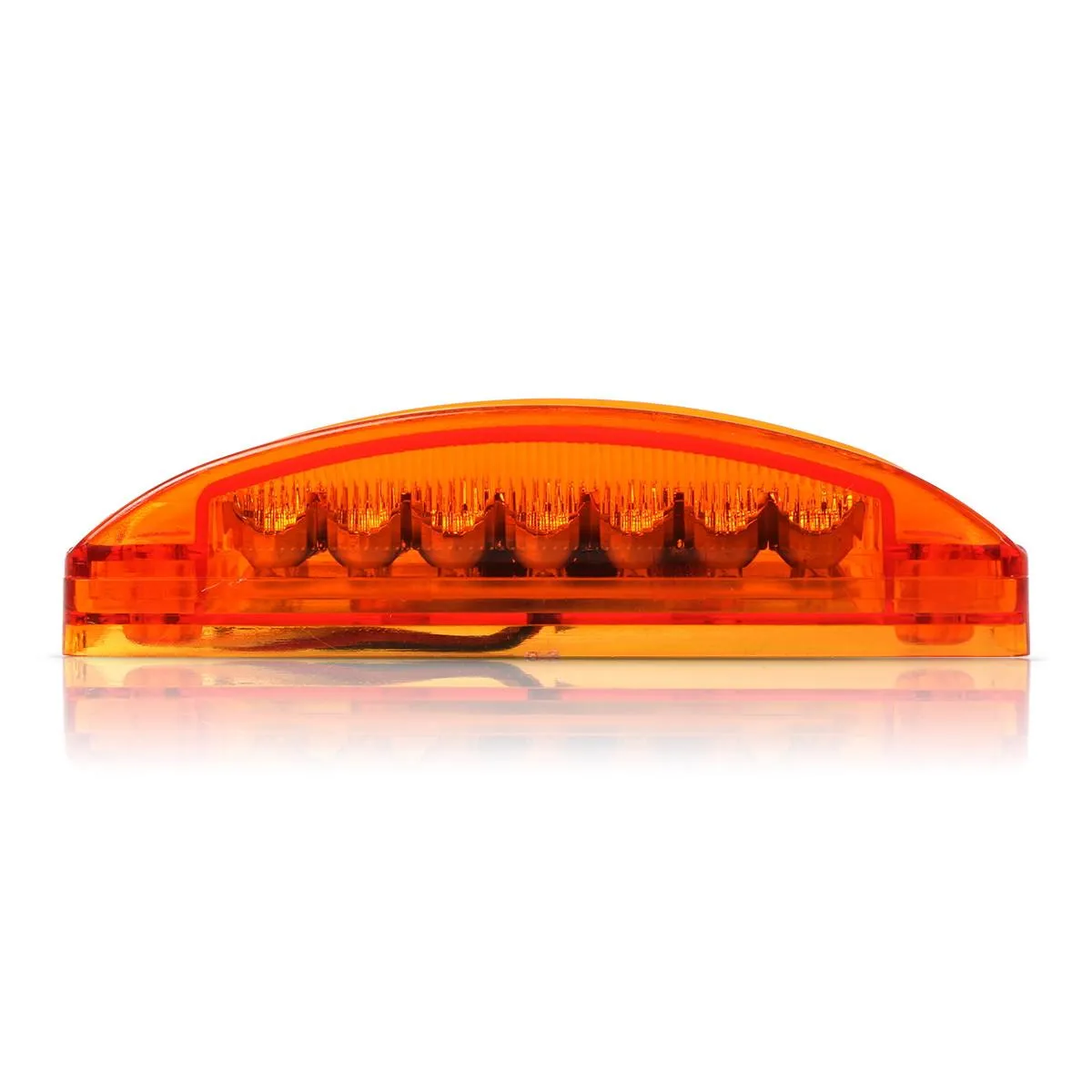 Partsam 10x 6inch Rectangle Amber Led Side Marker and Clearance Trailer Lights 21LED w Reflectors Waterproof Sealed Rectangular Led trailer lights Turn Signal and Parking Lights 3 Wires Surface Mount