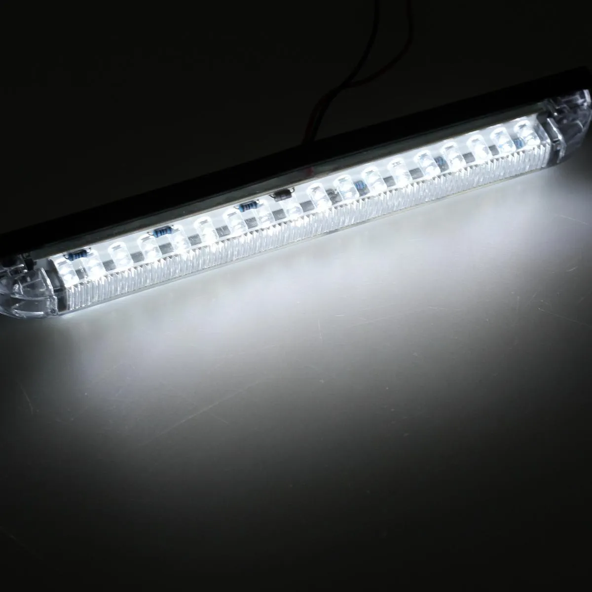 Partsam 1Pc 12V 8 Inch Slim Line LED Utility Strip Bar 30LED, 8" Truck Trailer Camper RV Motorcycle Motorhome Led Marker Lights Interior Dome Lights Cargo Lights Courtesy Lights Lamps Rear Lights