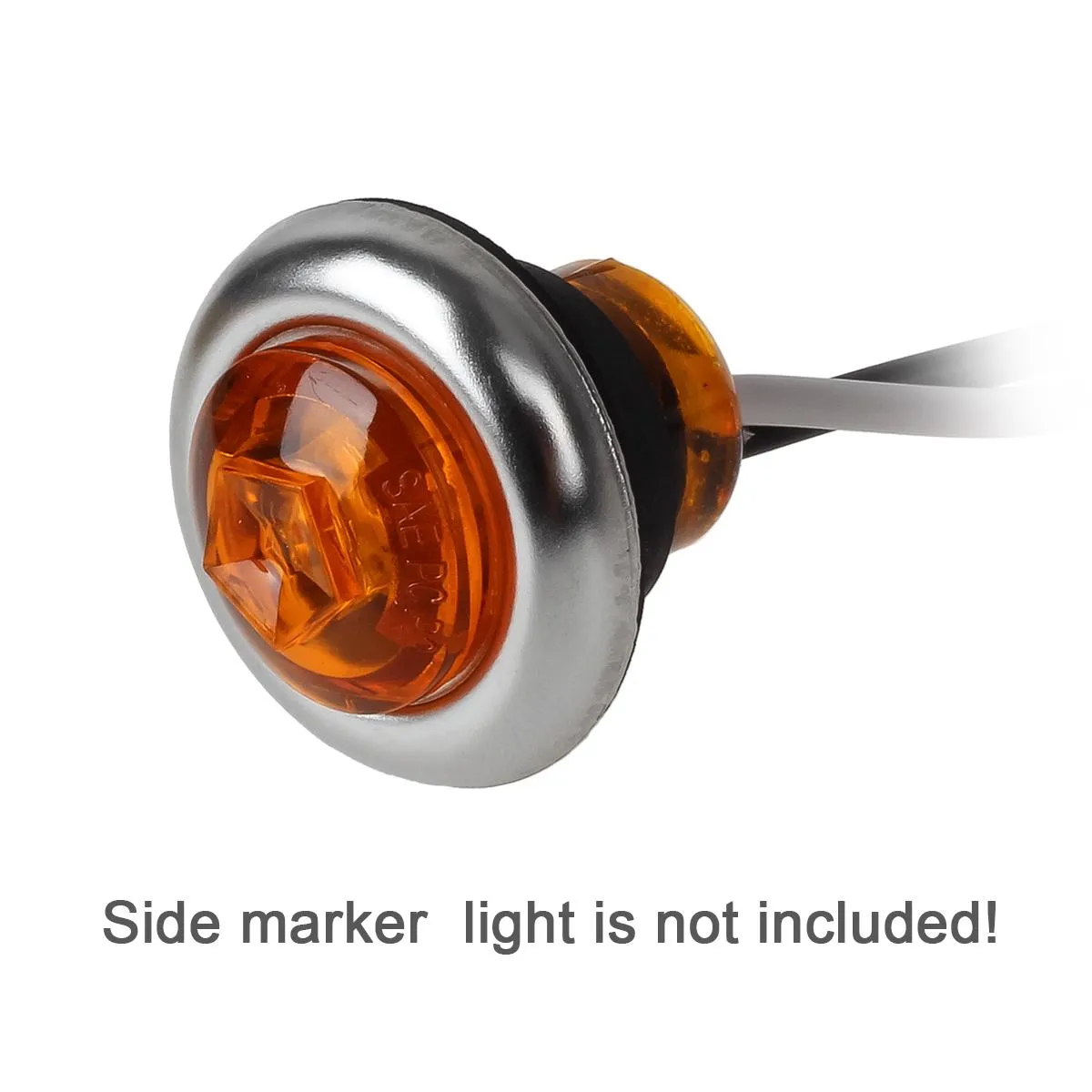 Partsam 3/4 inch round Stainless Steel Trim Ring Bezel For 3/4 inch Accent Marker Lights and all 3/4 inch Round Marker Clearance Lights (Pack of 50)