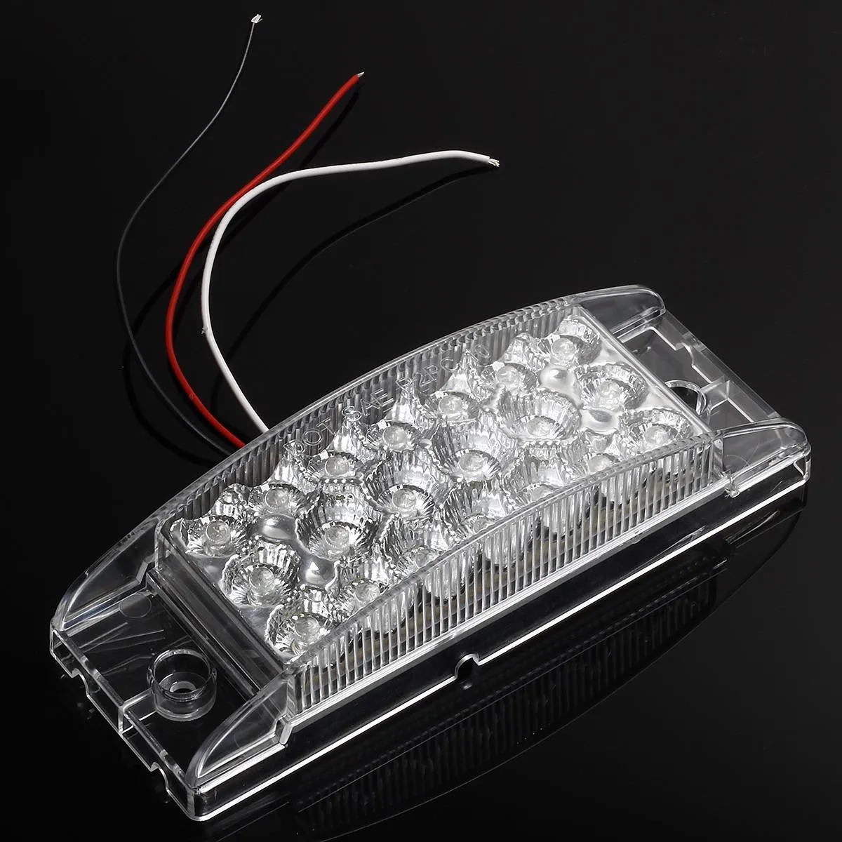 Partsam Pair 6inch Amber Side Front Marker Light Turn Signal Light High Low Brightness Sealed, 20 Diodes, Trailer Clearance and led marker lights, 6x2 Rectangular Rectangle led lights, 3 Wires