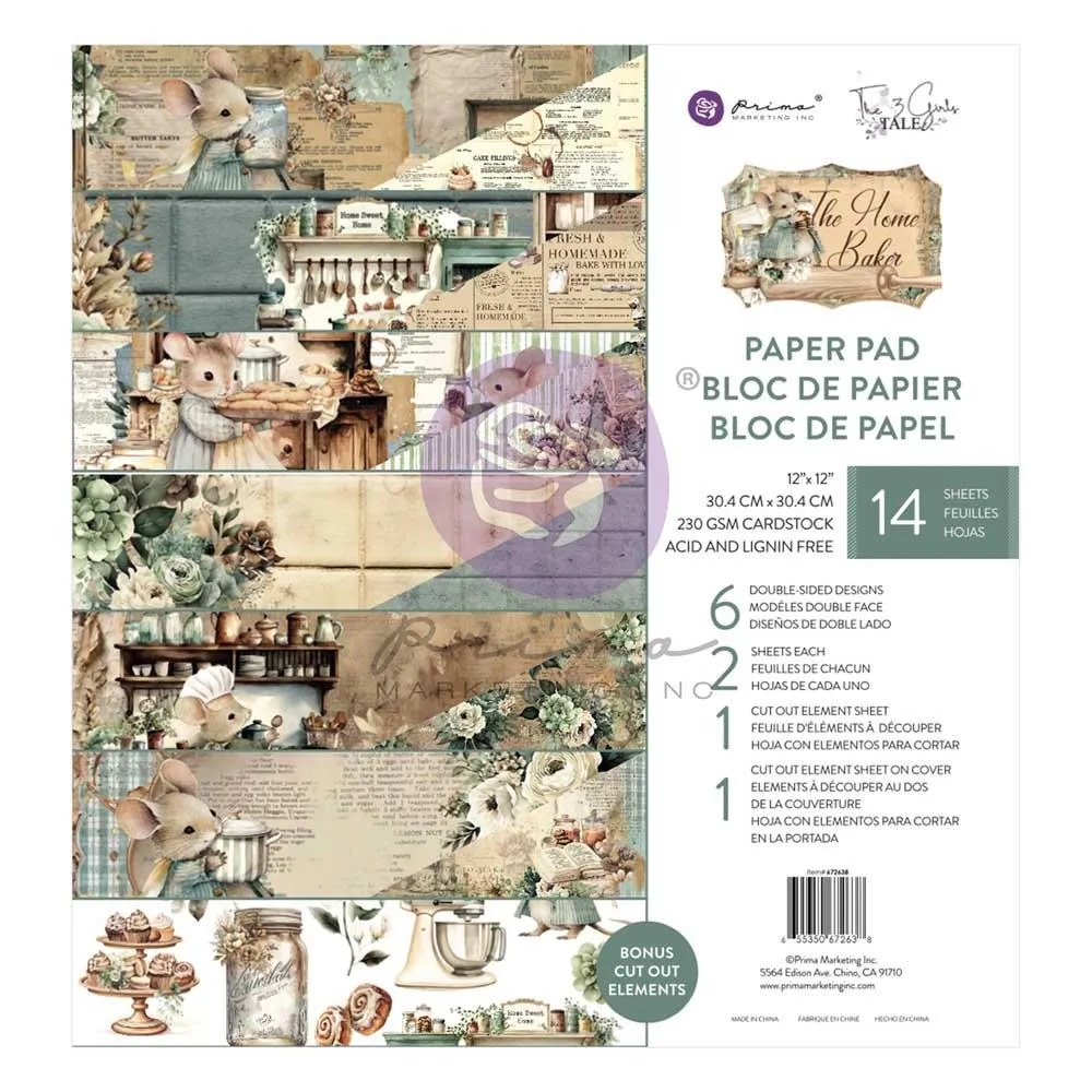 Prima Marketing Double-Sided Paper Pad 12"X12" 14/Pkg The Home Baker