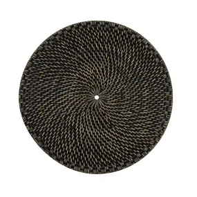 Rattan Charger Plate Set - Black