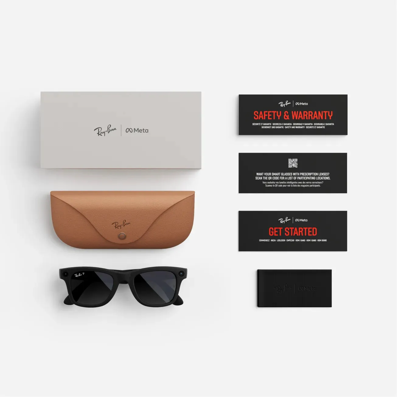 Ray-Ban Meta Wayfarer - (F) Matte Black - (L) Gradient Graphite Polarised - (Large)