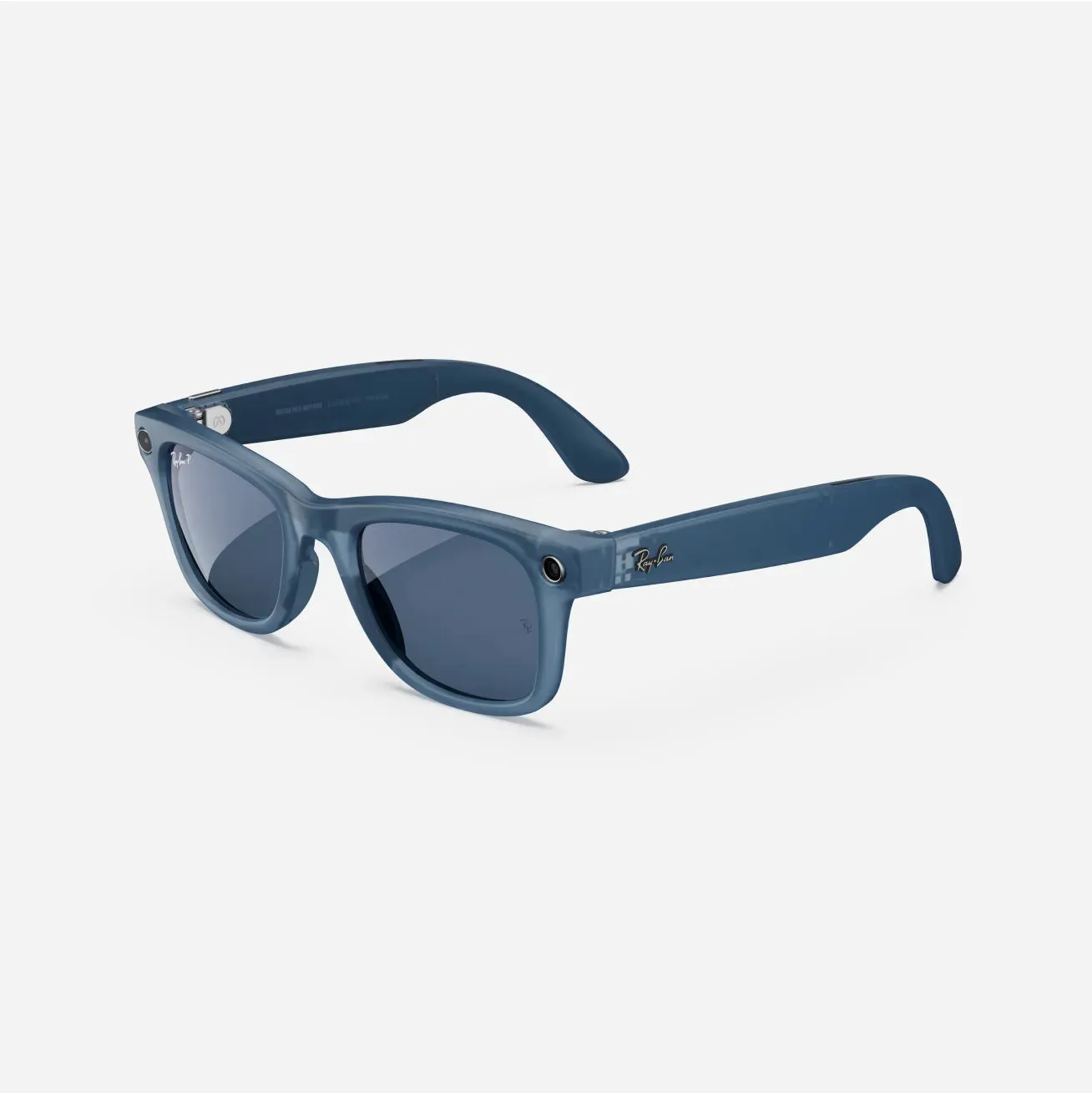 Ray-Ban Meta Wayfarer - (F) Matte Jeans Transparent - (L) Dusty Blue Polarised - (Standard)