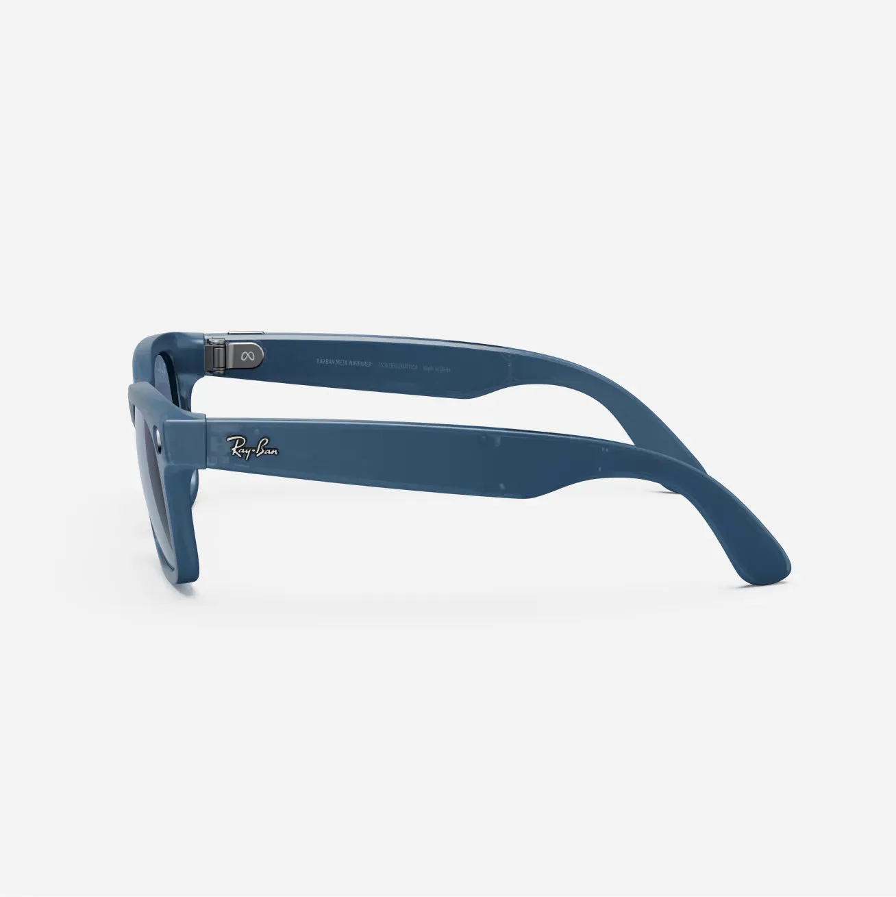 Ray-Ban Meta Wayfarer - (F) Matte Jeans Transparent - (L) Dusty Blue Polarised - (Standard)