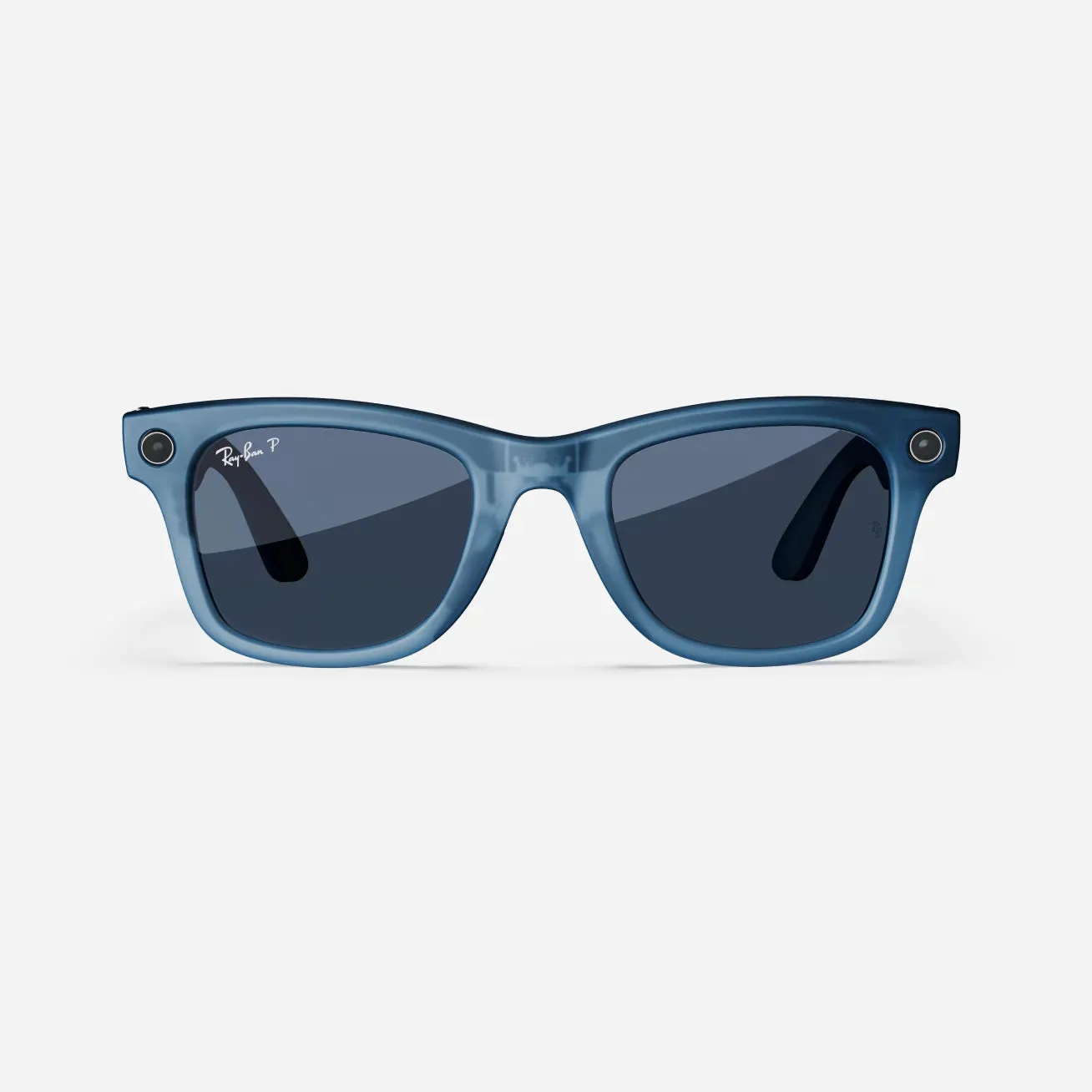 Ray-Ban Meta Wayfarer - (F) Matte Jeans Transparent - (L) Dusty Blue Polarised - (Standard)