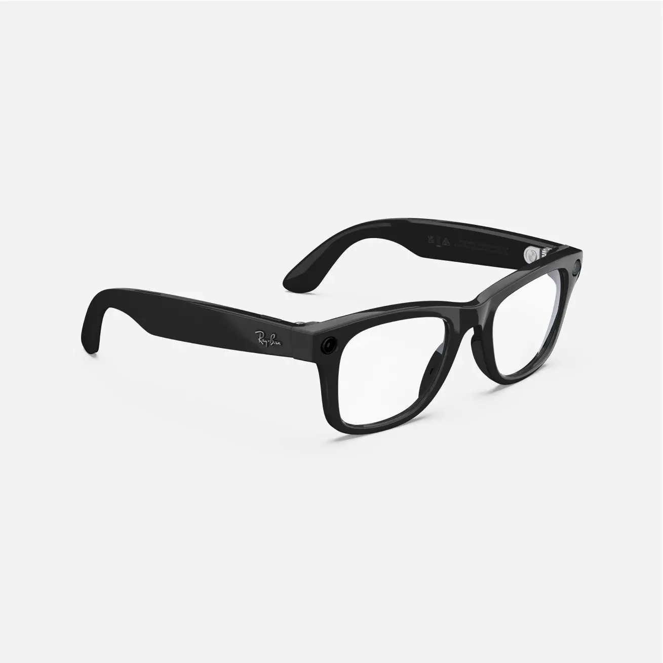 Ray-Ban Meta Wayfarer - (F) Shiny Black - (L) Clear - (Large)