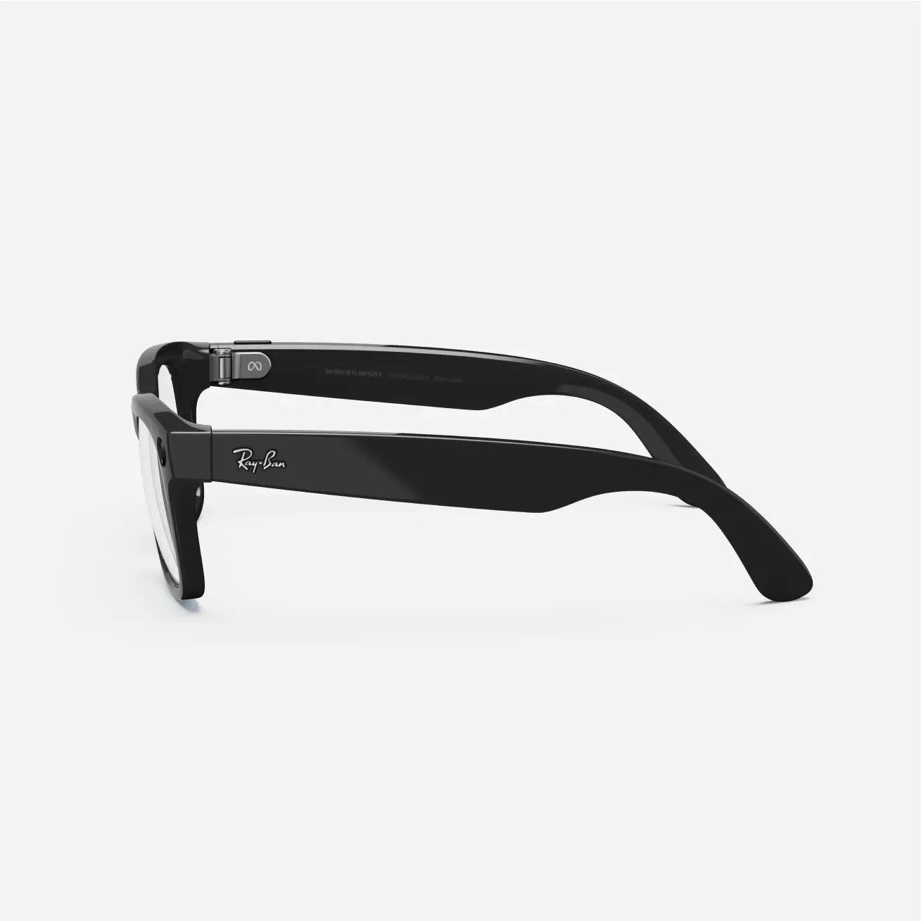 Ray-Ban Meta Wayfarer - (F) Shiny Black - (L) Clear - (Large)