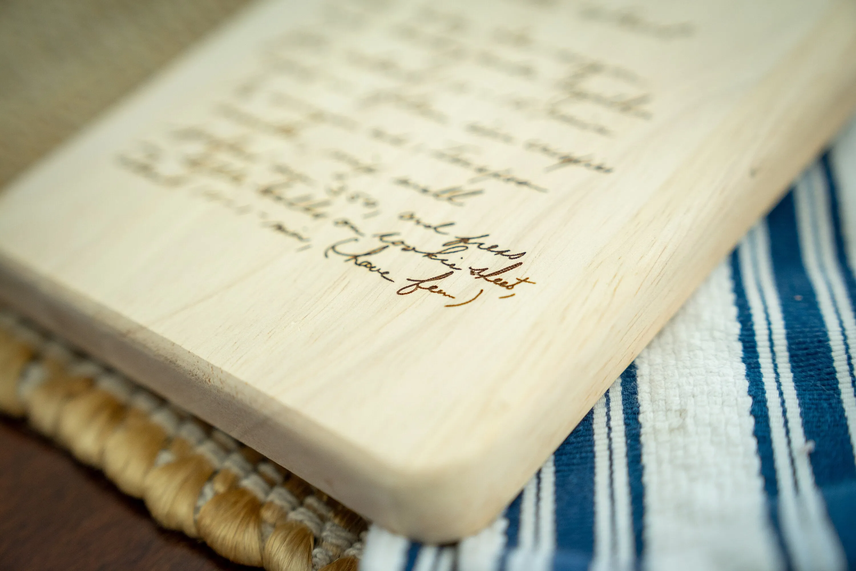 Regular Size Personalized Cutting Board with Handwritten Recipe | Cutting Board With Recipe Gift | Great Gift For Mother's Day