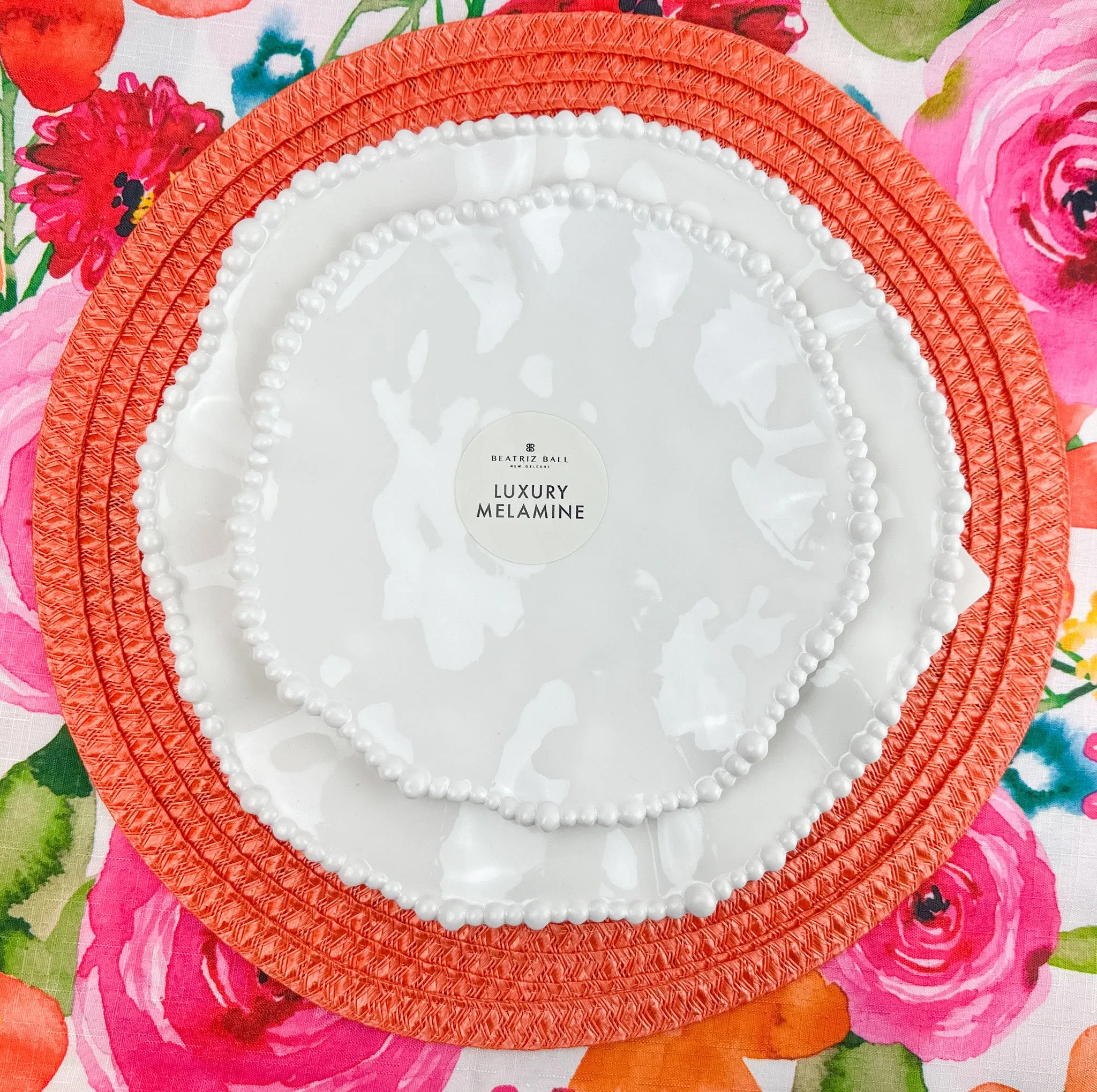 Round Placemat 83% polypropylene - 17% polyester, Persimmon, 15"