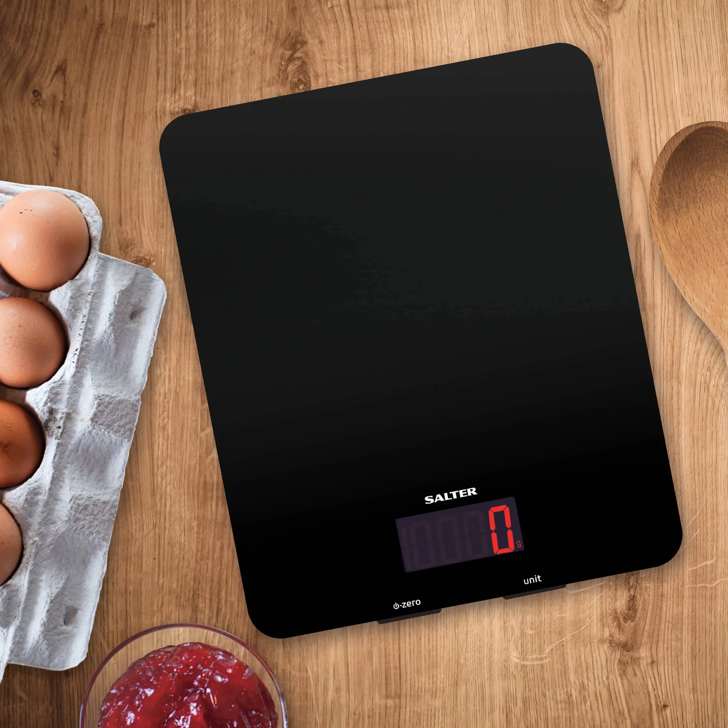 Salter Black Glass Electronic Scales