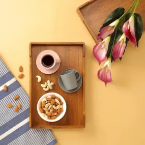 Serving Tray | Premium Teak Wood | Classic Smart Design | Rectangular | 13"