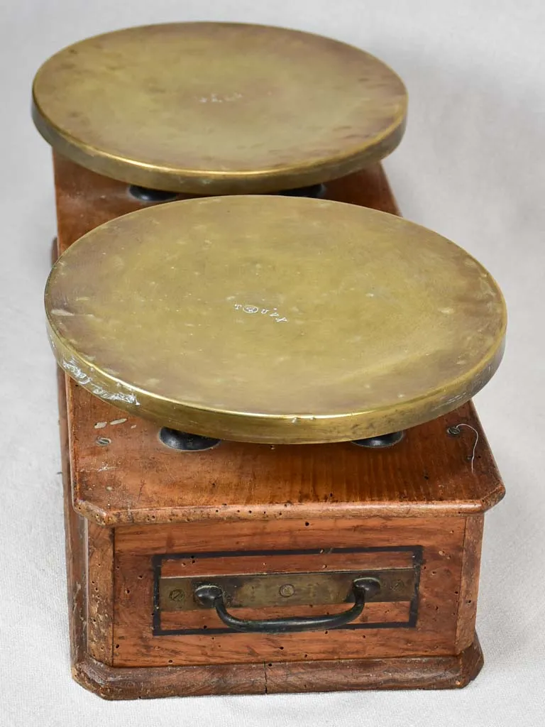 Set of antique French epicerie scales 26½"