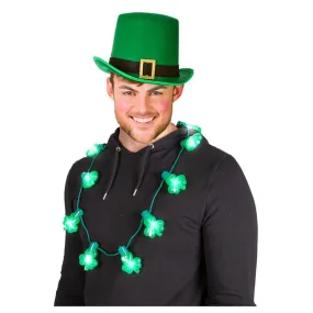 Shamrock Lights Necklace St Patricks Day Party 9 LEDs Irish