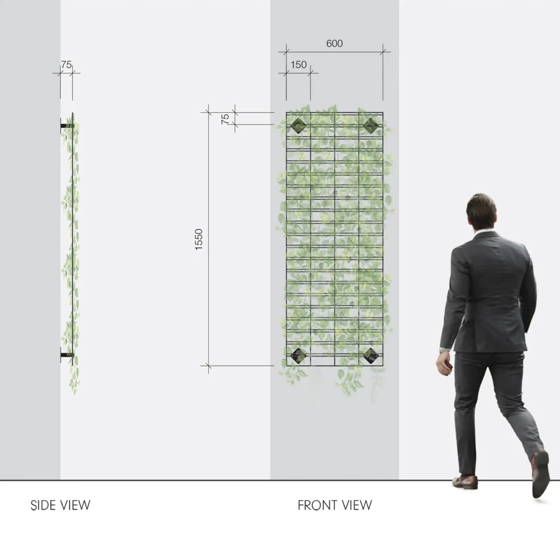 Slat Grid Display Mesh Panel
