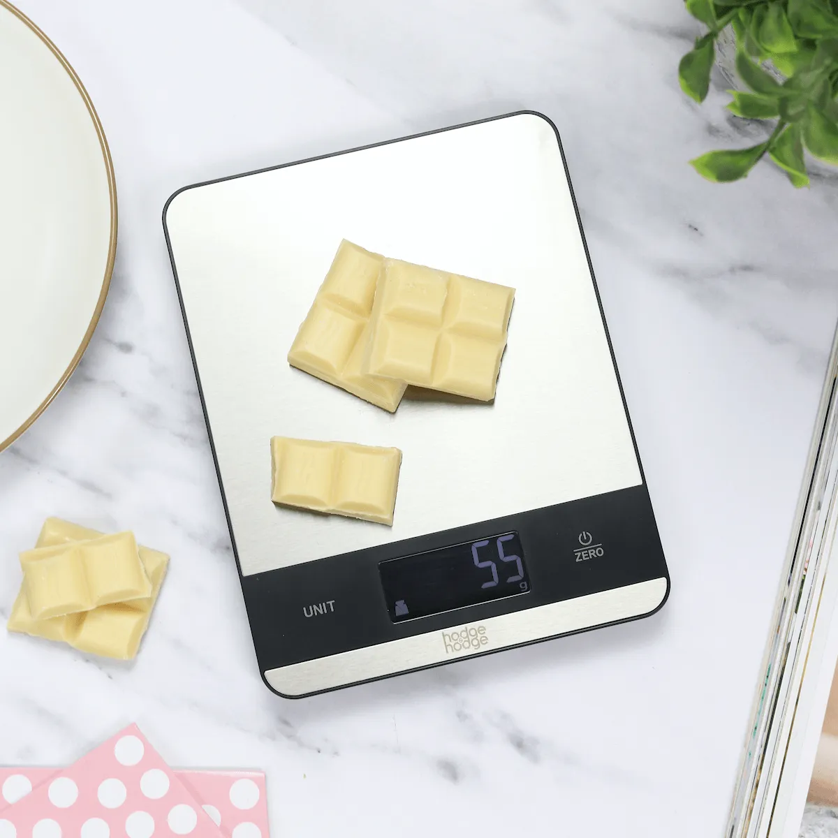 Slim Electronic Kitchen Scales Compact Stainless Steel Black
