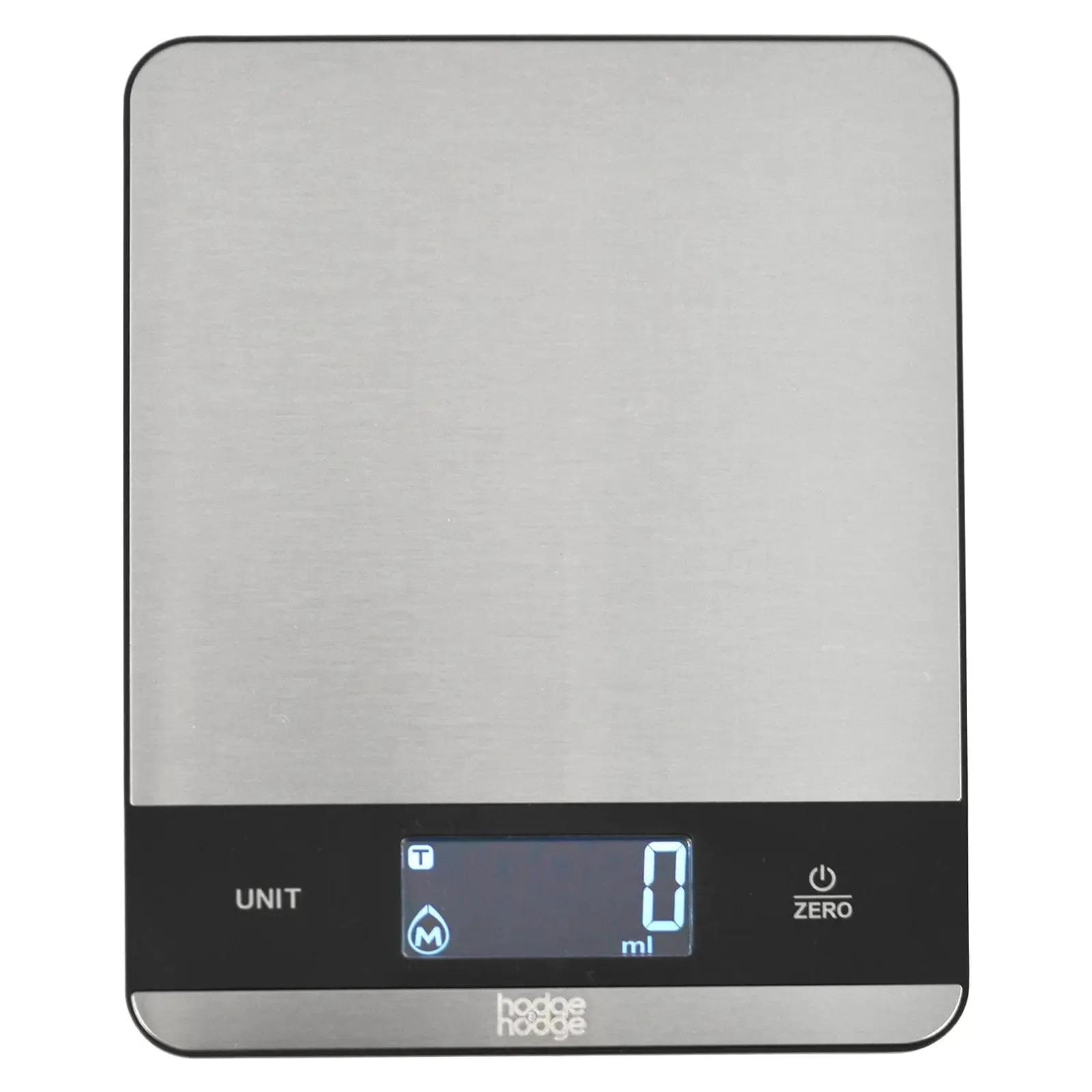 Slim Electronic Kitchen Scales Compact Stainless Steel Black