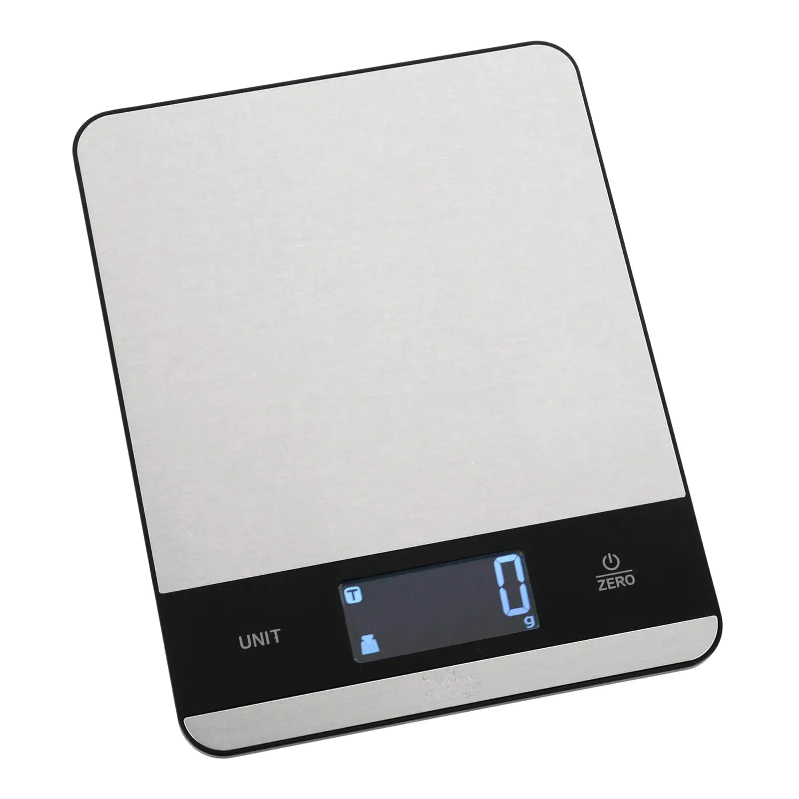 Slim Electronic Kitchen Scales Compact Stainless Steel Black