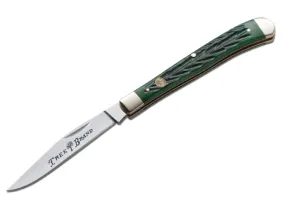 Slim Line Jigged Bone Handles Folder