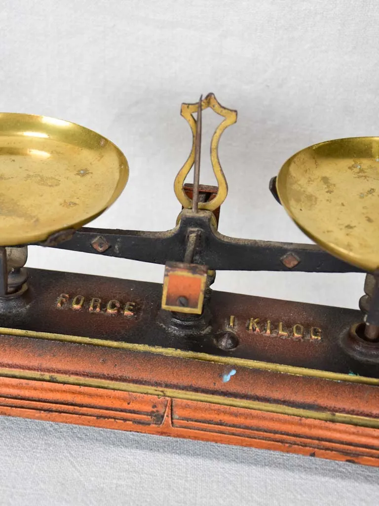 Small antique French kitchen scales