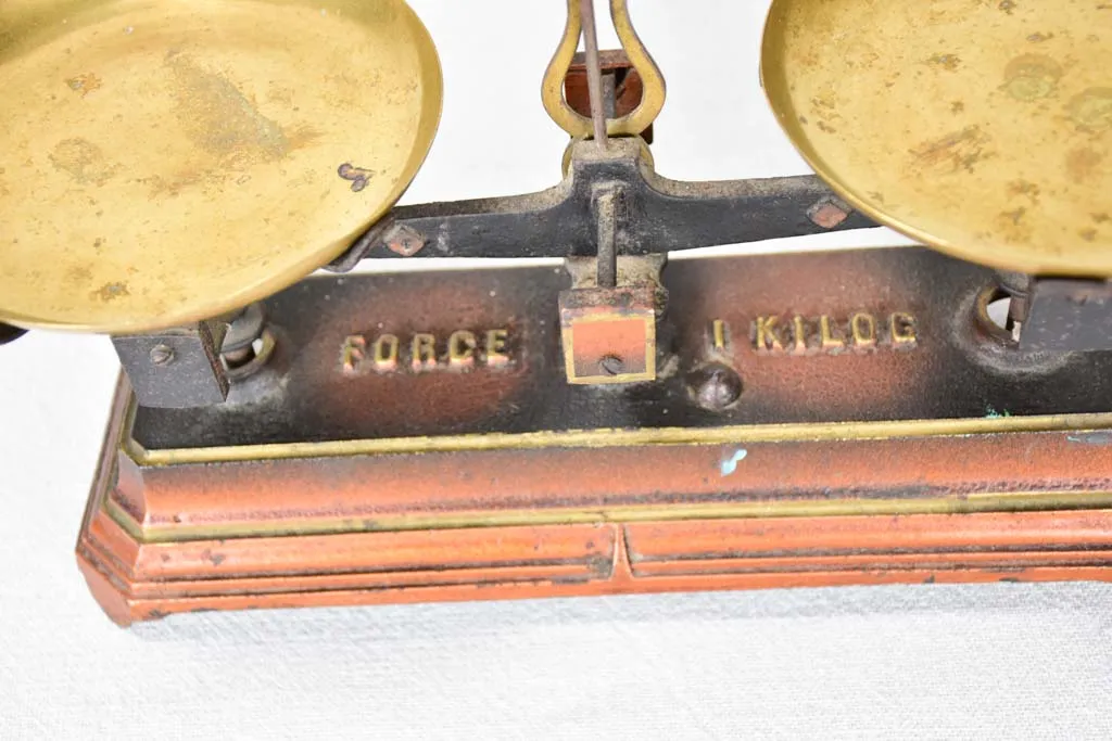 Small antique French kitchen scales