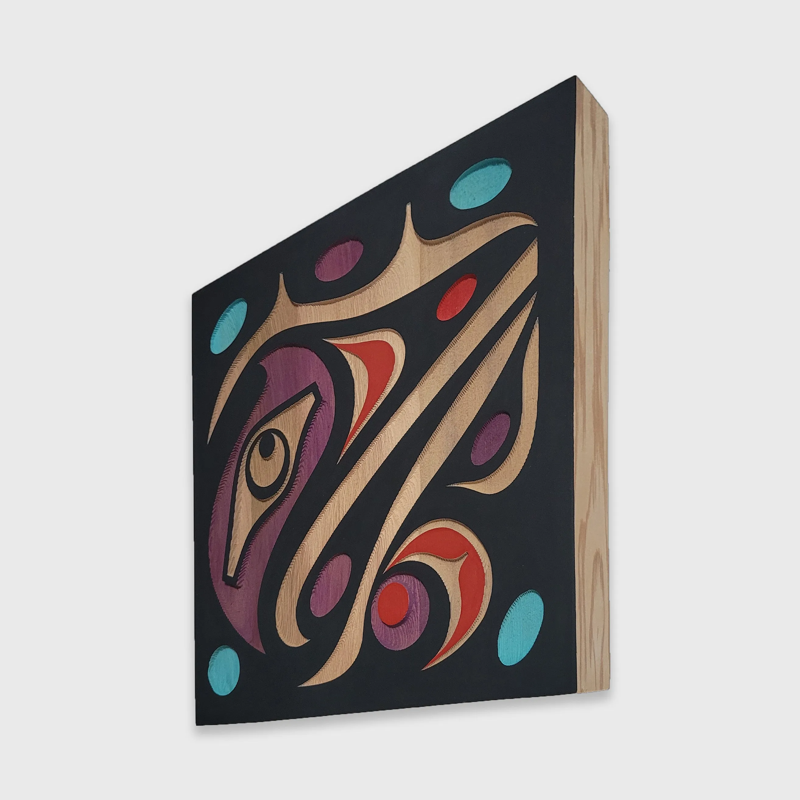 Small Square Hummingbird Cedar Panel