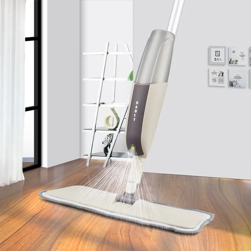 Spray Floor Mop with Reusable Microfiber Pads 360 Degree Handle Mop for Home Kitchen Laminate Wood Ceramic Tiles Floor Cleaning