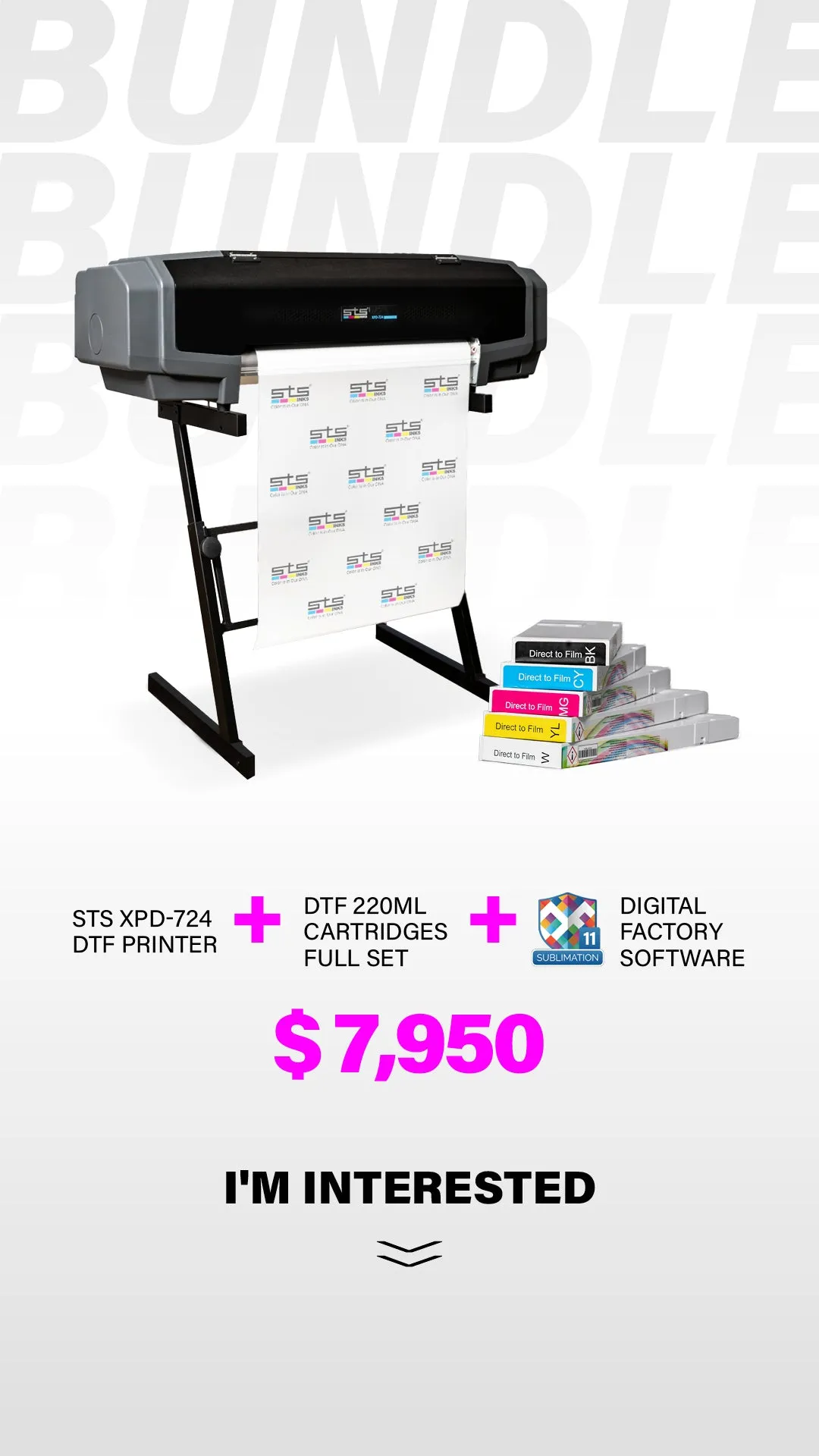 STS 24" DTF Printers w/ Circulation- (Contact Store to Order)