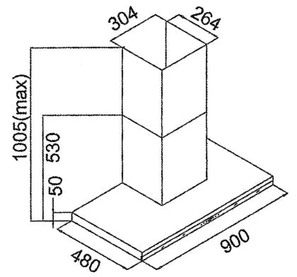 Tecno 90cm Chimney Hood KA 9228 Package 4
