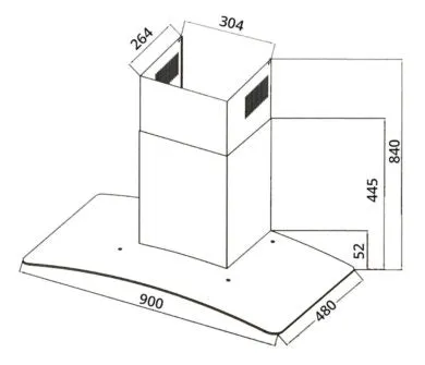 Tecno 90cm Chimney Hood KA 9688 Package 1