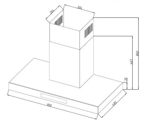 Tecno 90cm Chimney Hood KA 9980 Package 4