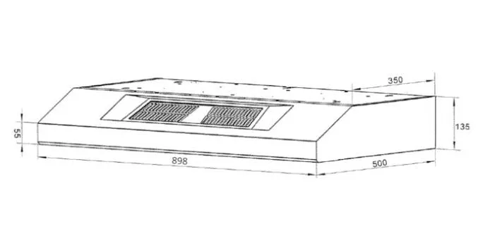 Tecno TCH 900SS 90cm Slim Line Designer Hood with Maxi-Flow Motor