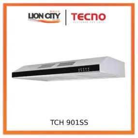 Tecno TCH 901SS/WH/BK Slim Line Designer Hood with Maxi-Flow Motor