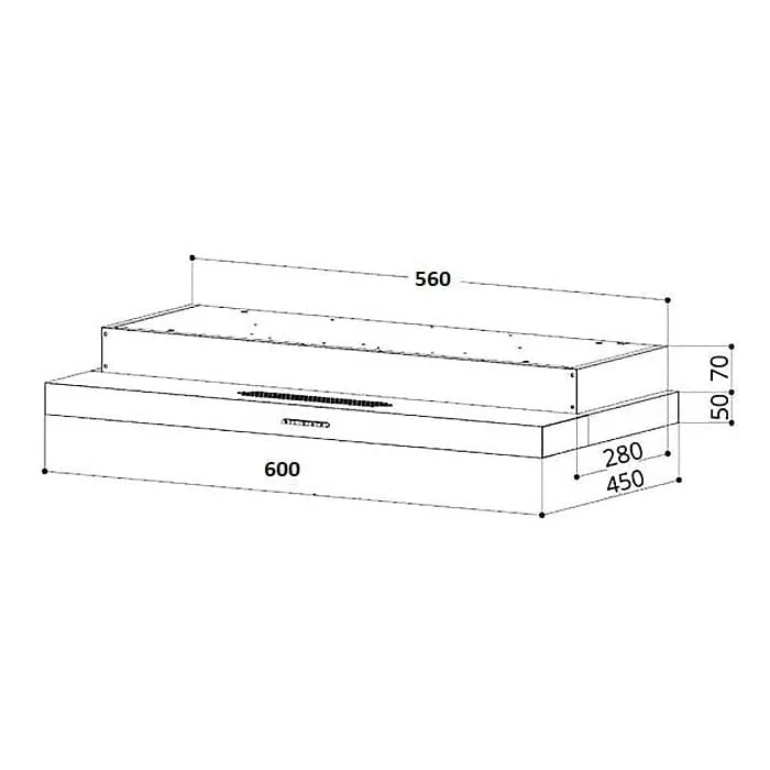 Tecno Uno 60cm Slim Line Hood UA 6112 Package 2